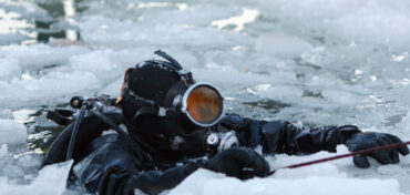 How To Stay Warm During a Cold-Water Dive 1 Drysuits are necessary for cold water dives.
