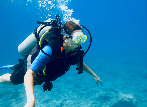 Scuba diver underwater